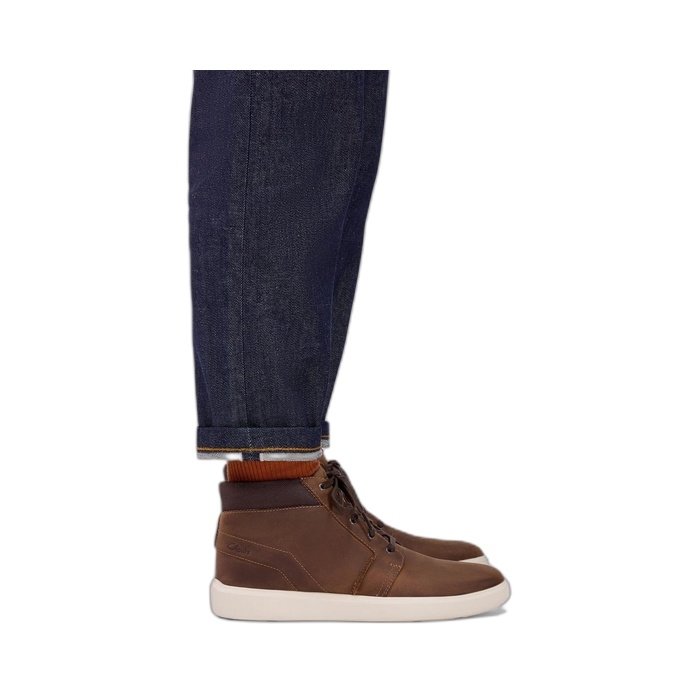 Ανδρικά καφέ μποτάκια Clarks Brodin Mid Beeswax 26185511