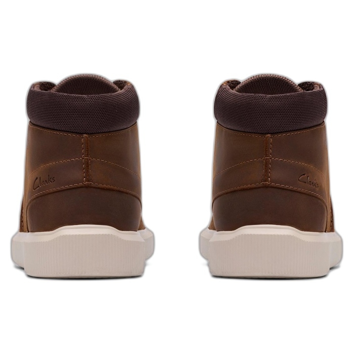 Ανδρικά καφέ μποτάκια Clarks Brodin Mid Beeswax 26185511