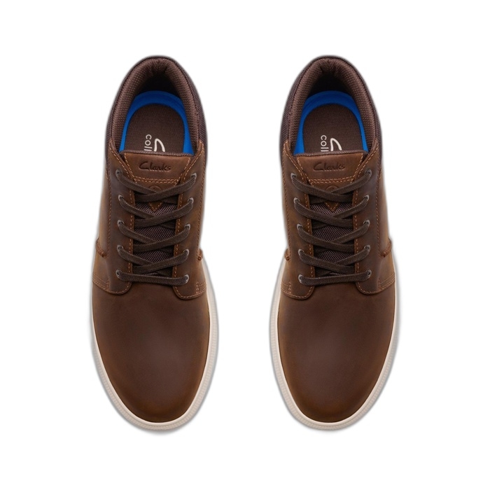 Ανδρικά καφέ μποτάκια Clarks Brodin Mid Beeswax 26185511