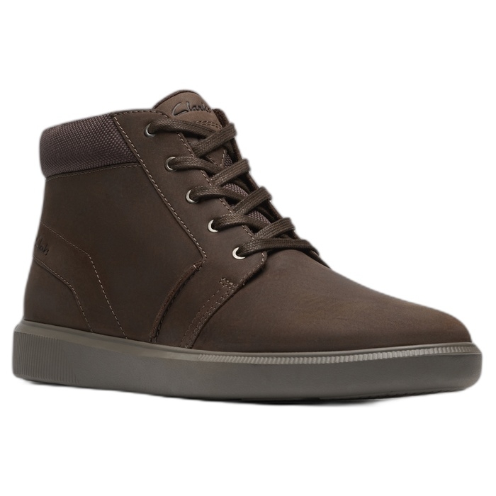 Ανδρικά καφέ μποτάκια Clarks Brodin Mid Dark Brown 26185512