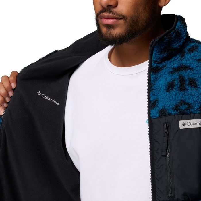 Ανδρική μπλε ζακέτα Columbia Fleece που γυρίζει το μέσα έξω 2135651-442