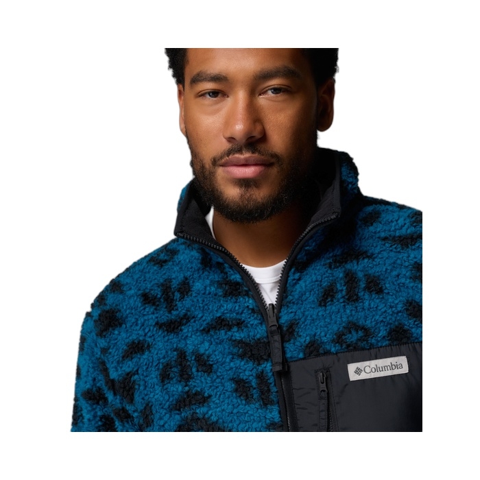 Ανδρική μπλε ζακέτα Columbia Fleece που γυρίζει το μέσα έξω 2135651-442