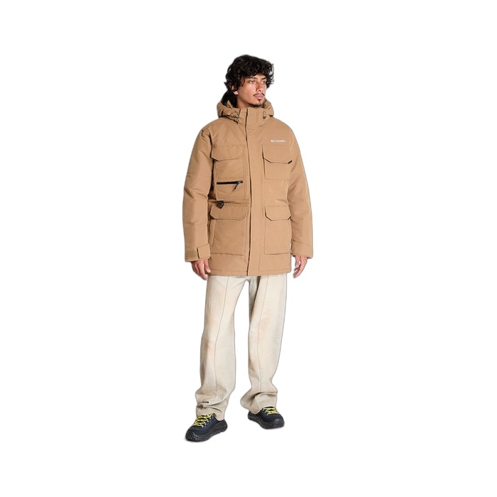 Ανδρικό μπουφάν Columbia Parka Landroamer σε ανοιχτό καφέ χρώμα 2088041-257