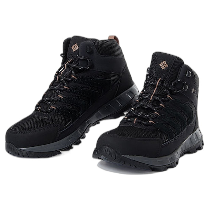 Ανδρικά αδιάβροχα μαύρα μποτάκια Columbia Strata Trail Mid 2076861-010