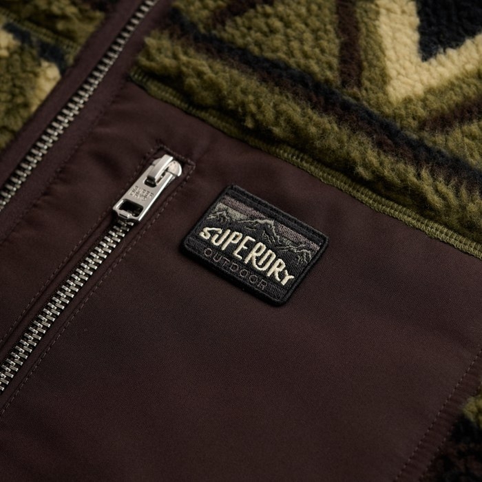 Πράσινη ανδρική ζακέτα Superdry με φερμουάρ 2014576A-M5H