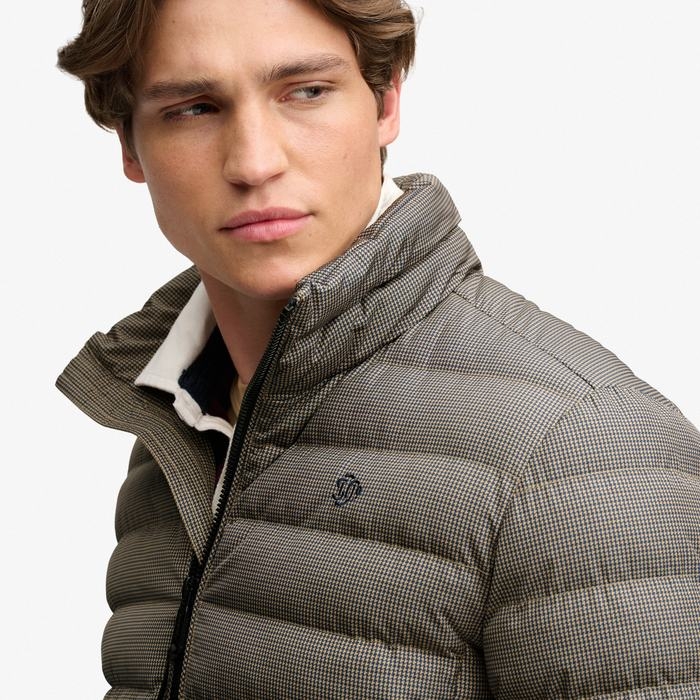 Ανδρικά μπουφάν Superdry Fuji Estate Brown Heritage Check M5012527A-M7Q