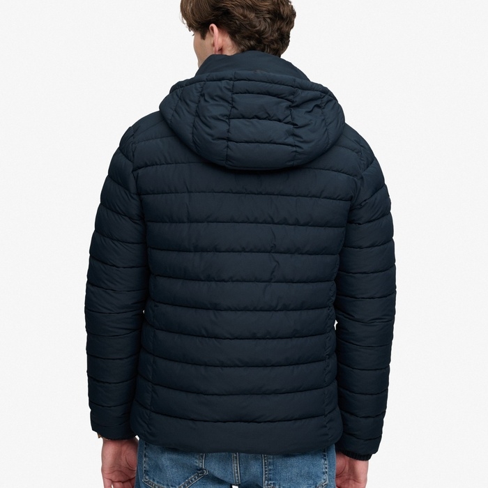 Ανδρικό μπλε μπουφάν Superdry Fuji M5012433A-CFT με κουκούλα