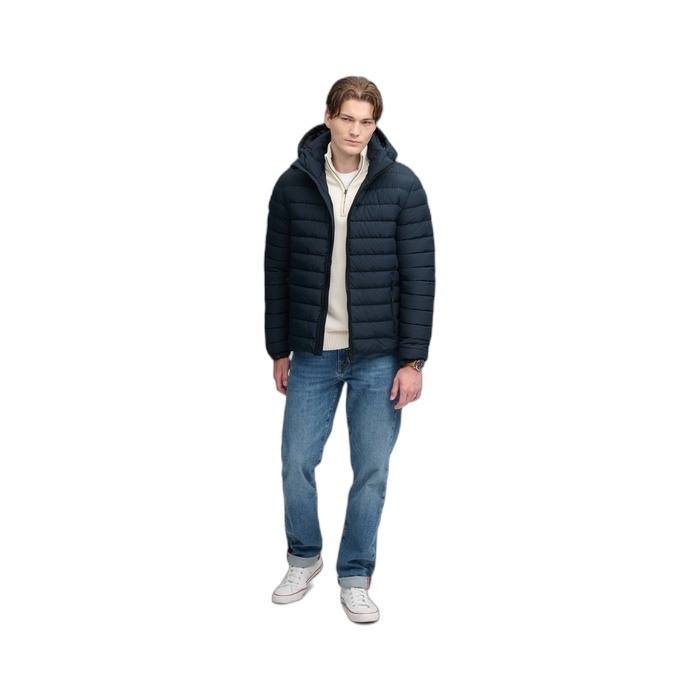 Ανδρικό μπλε μπουφάν Superdry Fuji M5012433A-CFT με κουκούλα