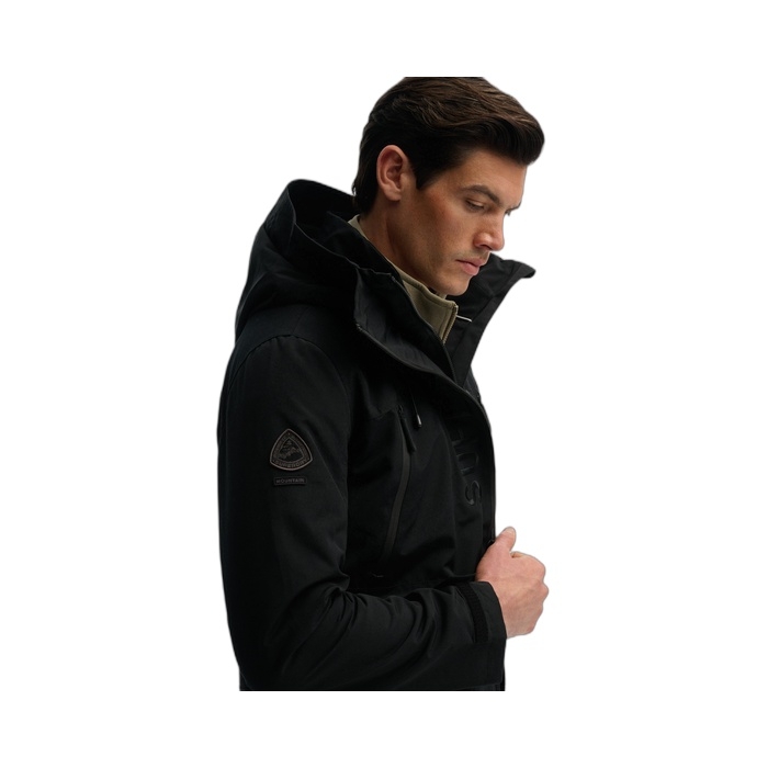 Ανδρικό μαύρο μπουφάν Superdry windbreaker με κουκούλα M5012324A-02A