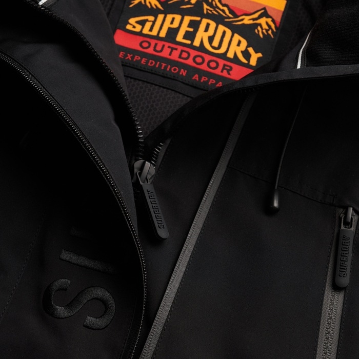Ανδρικό μαύρο μπουφάν Superdry windbreaker με κουκούλα M5012324A-02A