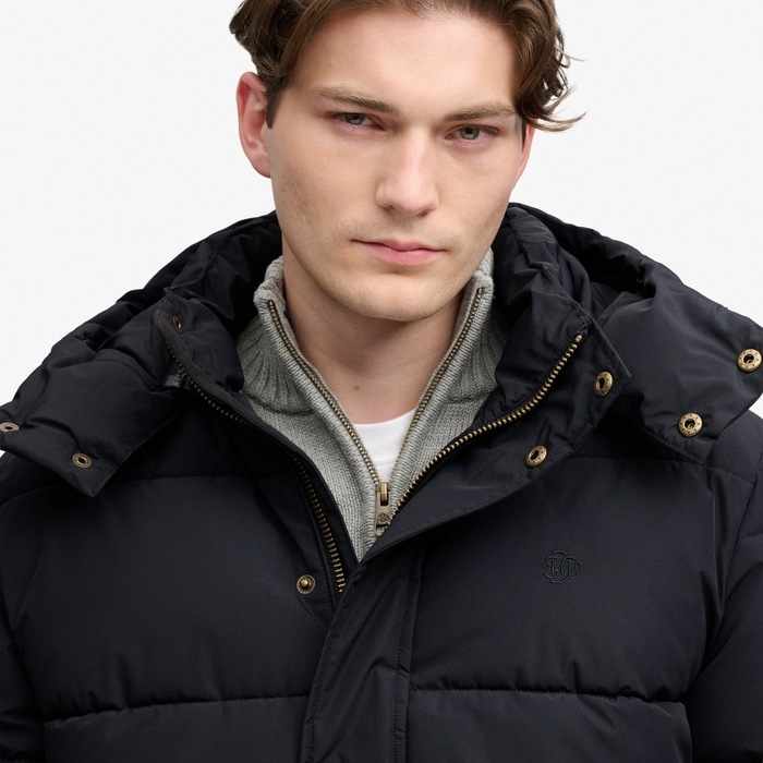 Superdry μπουφάν puffer ανδρικά με κουκούλα M5012429A-02A