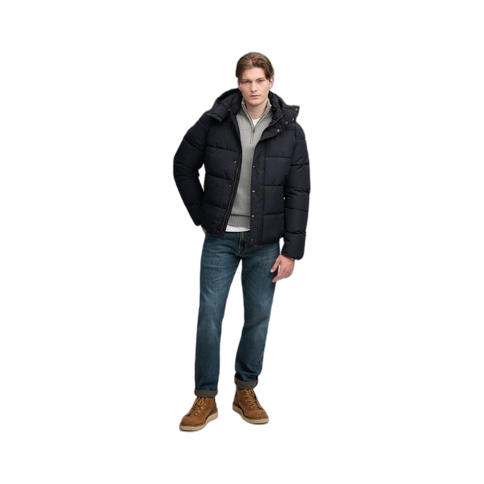 Superdry μπουφάν puffer ανδρικά με κουκούλα M5012429A-02A