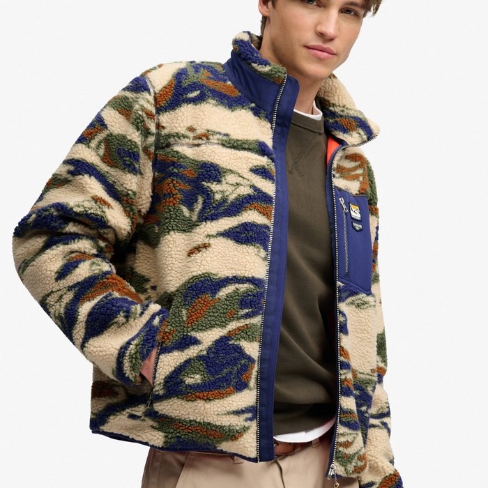 Ανδρικό Superdry Terrain Fleece Zip Through 2014576A-M9E khaki