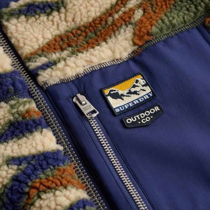 Ανδρικό Superdry Terrain Fleece Zip Through 2014576A-M9E khaki