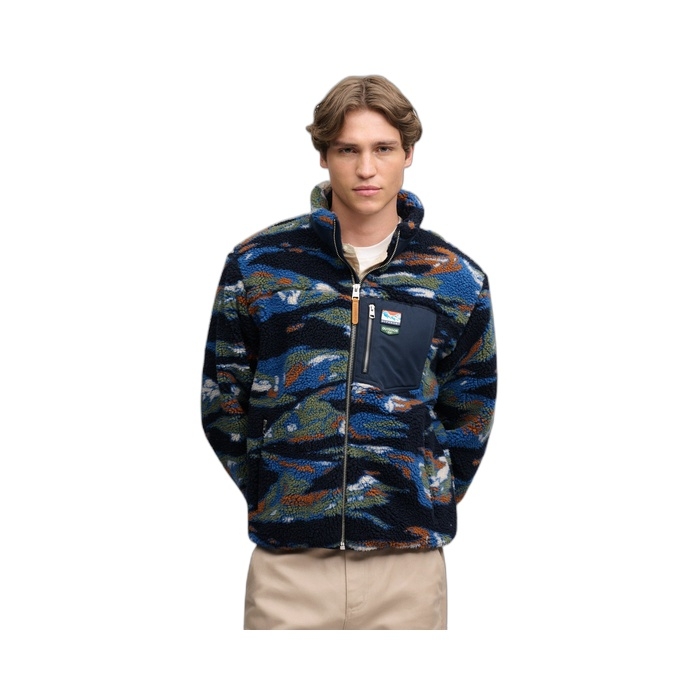 Superdry ανδρικά fleece ζακέτες Terrain Fleece Zip Through 2014622A-M9F navy