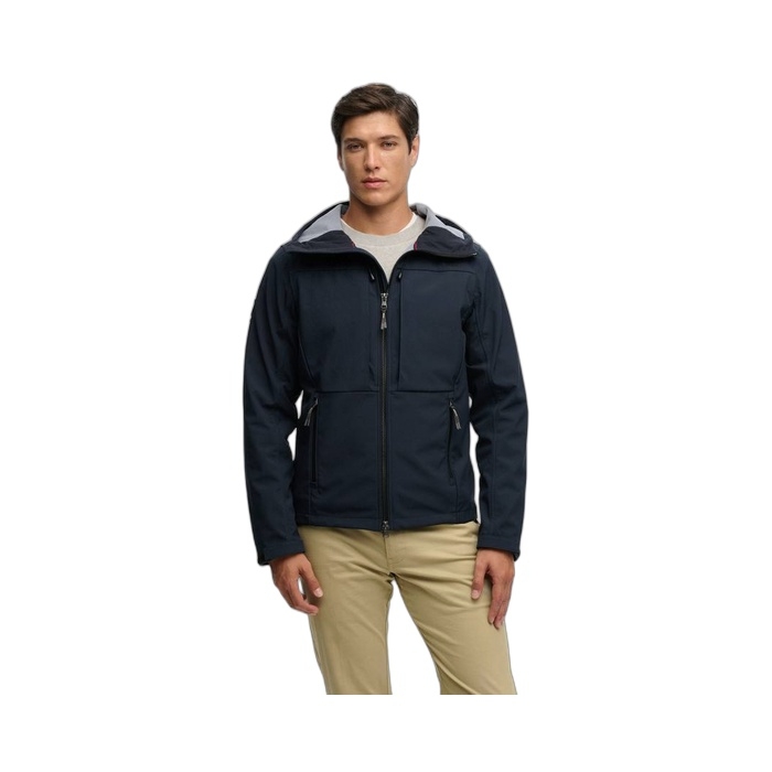 Ανδρικό μπλε μπουφάν Softshell Superdry M5012327A-98T