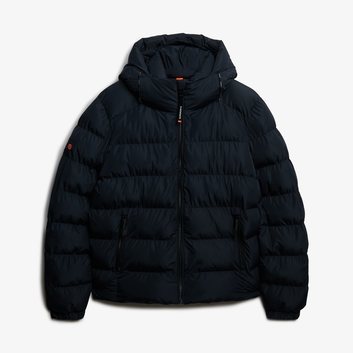 Ανδρικά puffer μπουφάν Superdry σε σκούρο μπλε χρώμα M5011905A-D9W