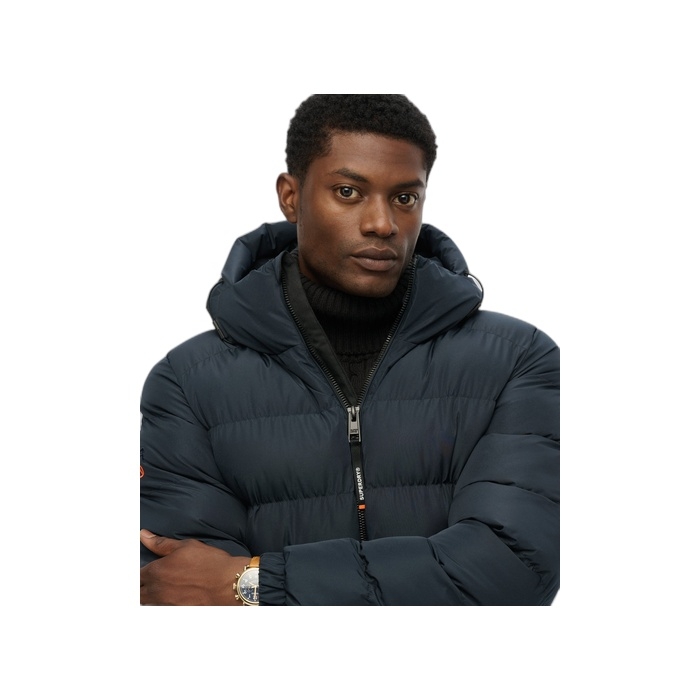 Ανδρικά puffer μπουφάν Superdry σε σκούρο μπλε χρώμα M5011905A-D9W