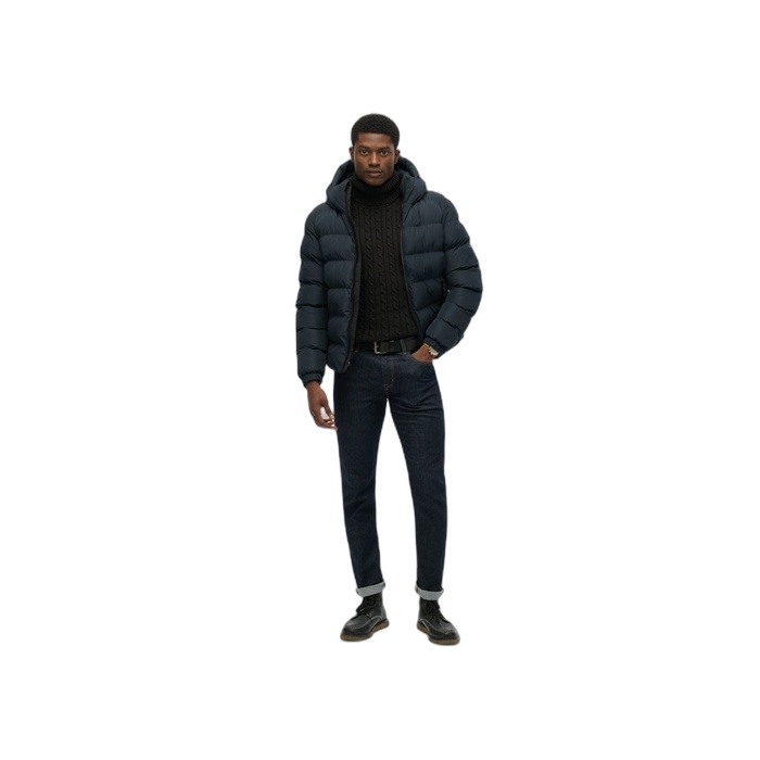 Ανδρικά puffer μπουφάν Superdry σε σκούρο μπλε χρώμα M5011905A-D9W