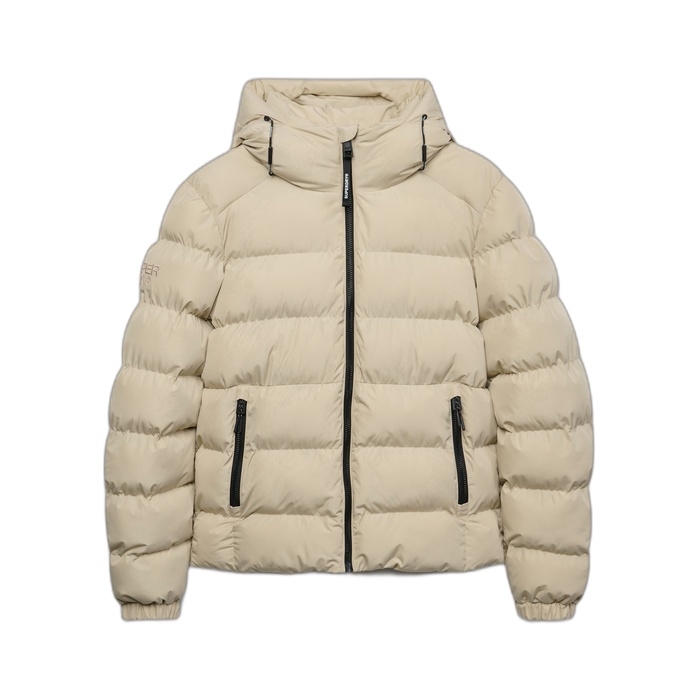 Superdry ανδρικά μπουφάν Puffer σε μπεζ χρώμα M5011905A-L5O