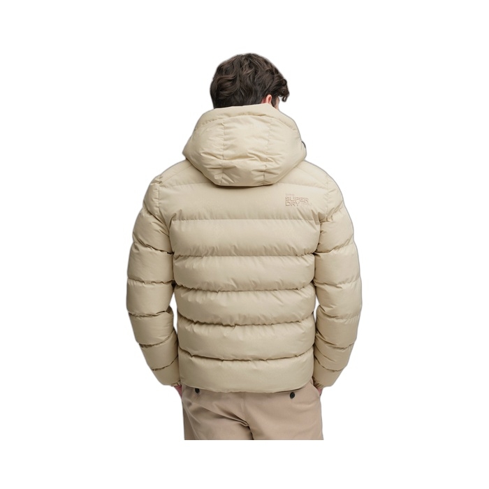 Superdry ανδρικά μπουφάν Puffer σε μπεζ χρώμα M5011905A-L5O