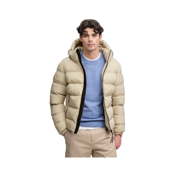Superdry ανδρικά μπουφάν Puffer σε μπεζ χρώμα M5011905A-L5O