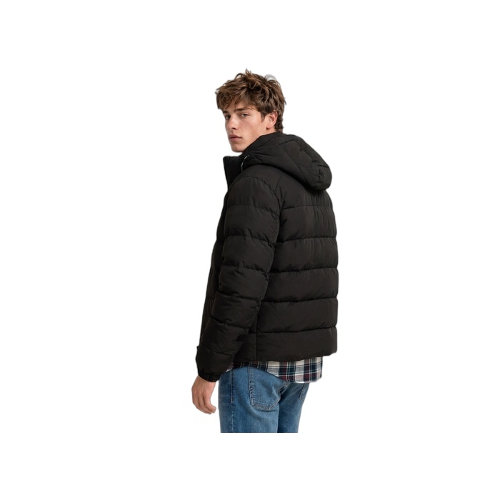 Ανδρικό μαύρο μπουφάν Puffer Superdry M5011905A-16A