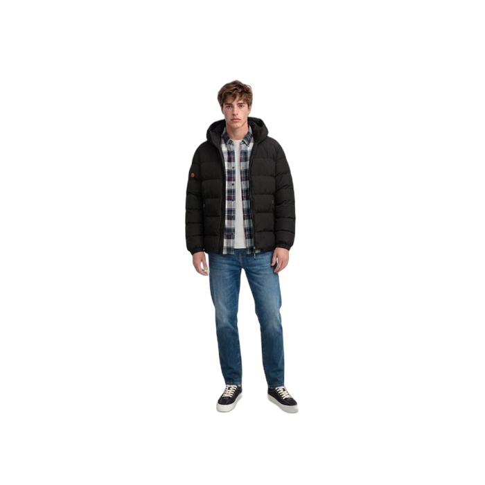 Ανδρικό μαύρο μπουφάν Puffer Superdry M5011905A-16A
