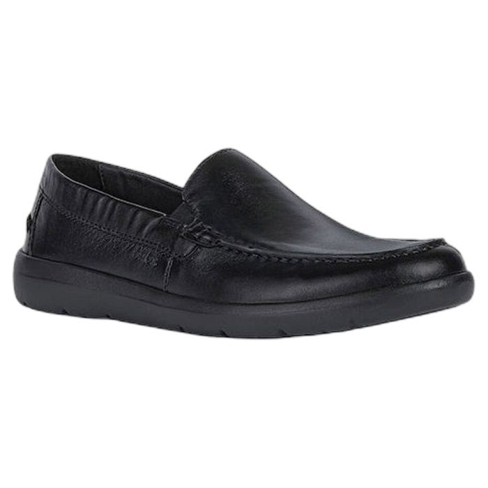 Ανδρικά μαύρα loafers slip on Geox Leitan U043QE