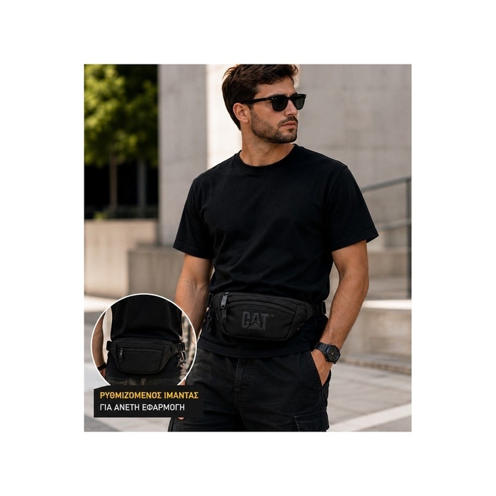 Unisex μαύρα τσαντάκια μέσης CAT 83522-80
