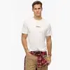 SUPERDRY M1012131A-U4Y ΜΠΛΟΥΖΑ MICRO LOGO BONE WHITE